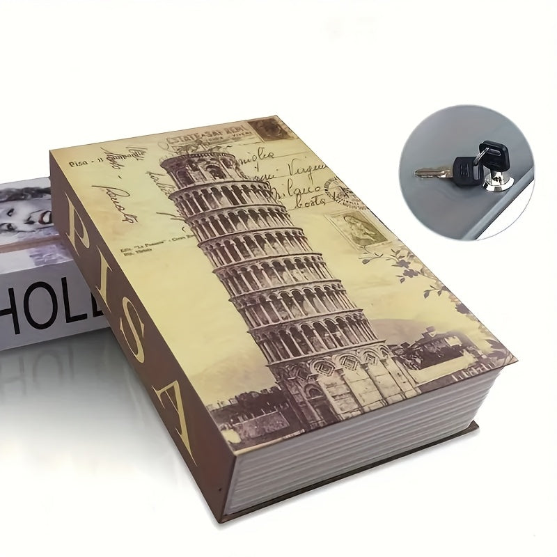 Book Safe Box with Key Lock Hidden Metal Storage Trunk Storage Boxes Home Office Multipurpose Fake Book Safe Penny Bank for Coins Jewelry Currency Passports Letters Watches and Valuables Savings Jar Good Vibrations Adult Super Store