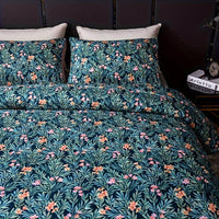 Floral Duvet Cover Set - 3 Piece Set with 2 Pillowcases, 100% Polyester Woven Fabric, Breathable All-Season, Comfortable Soft Sanded Finish, Vibrant Digital Print, Machine Washable, No Comforter or Duvet Insert Included Good Vibrations