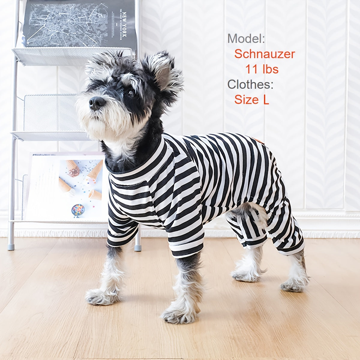 Year-Round Cozy Knit Pajamas for Small Dogs & Cats - Easy Pullover, Stretch Comfort, Stylish Stripes Good Vibrations