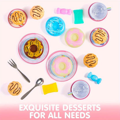 35pcs Unicorn Tea Party Set for Little Girls, Pretend Tin Teapot Set, Princess Tea Time Play Kitchen Toy with Dessert, Doughnut, Carrying Case for Birthday Easter Gifts Youngsters Youngsters Age 3 4 5 6, SYNCFUN Good Vibrations