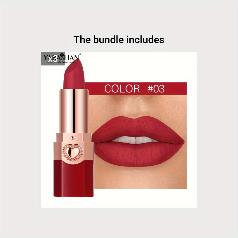YABAOLIAN Lipstick 12 Colors Lipstick High Pigment Long Lasting Waterprrof Cosmetic Matte Lipstick Good Vibrations