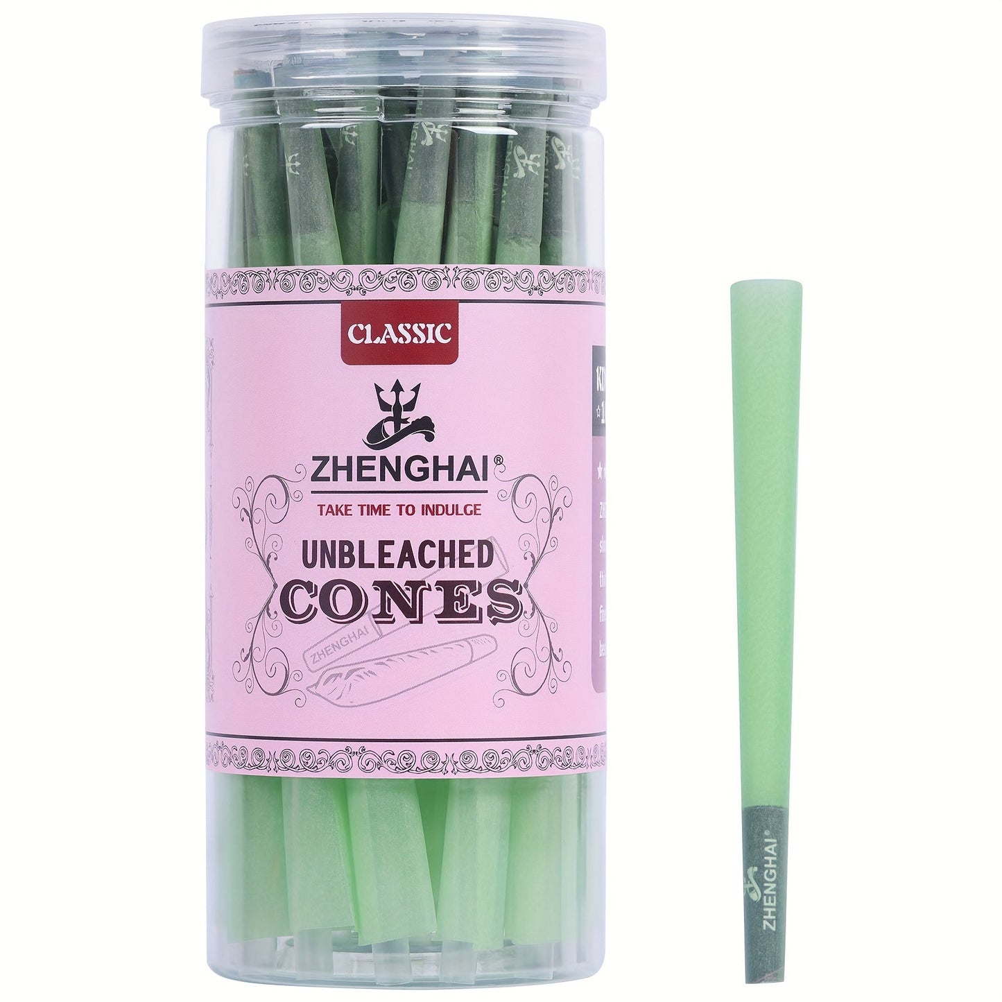 50Pack ZHENGHAI Pre-Rolled Tapered Paper Cones, Classic King Size (109mm) Pre Rolled Paper with Cone Loader & Tips & Packing Tubes Included, Perfect for Regular Herb Grinder, Household Gadgets, Holiday Gift, Birthday Gift, Gi Good Vibrations