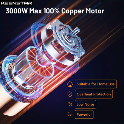 KEENSTAR Electric Meat Grinder, Sausage Stuffer Maker 450W(3000W Max) Food Grinder With Blade & 3 Plates, Sausage Stuffer Tubes & Kubbe Kit, Stainless Steel Heavy Duty Meat Mincer Machine For Home Kitchen Use Good Vibrations