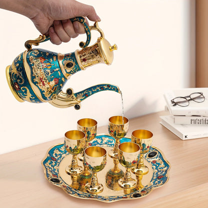 Vintage Turkish Tea Set Coffee Pot Tea Crafts Teapot Cup Set Tea Service Set Good Vibrations