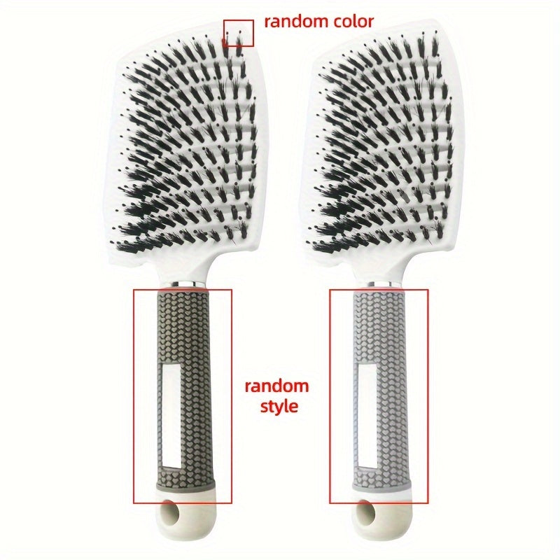 1pc Magic Scalp Massage Hair Brush for Women - Professional Detangling Tool for Wet Curly Hair - Hairdressing Tool, Detangling Brush, Ergonomic Handle, Durable Bristles, Salon Professionals, Styling Accessory, Sleek Design, S Good Vibrations