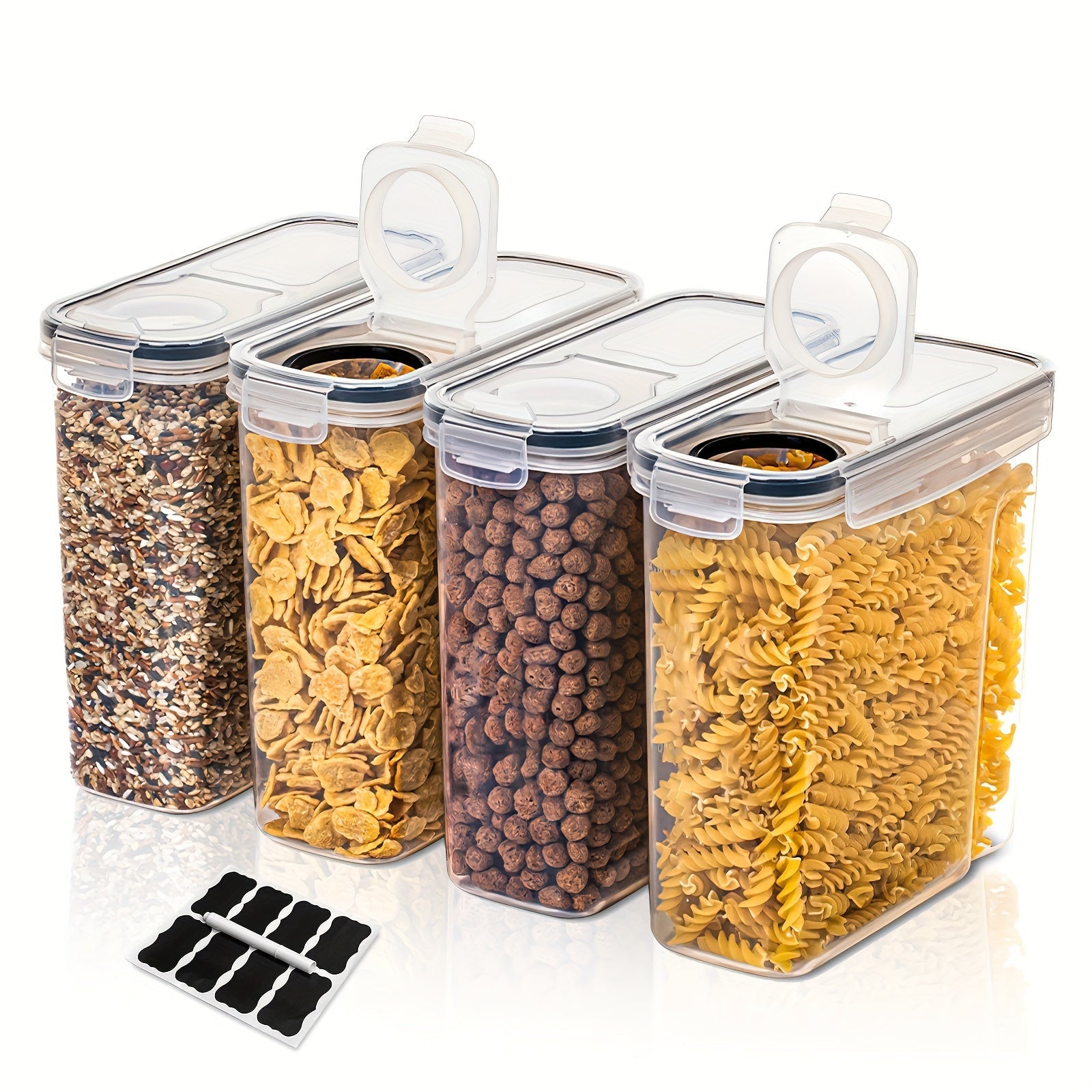 Set of 2/4 Cereal Storage Containers, Made from Bpa-Free Plastic, Designed to Be Airtight for Storing Food. Each Container Holds 2.5 Liters (88 Ounces) And Is Suitable for Cereals, Snacks, And Sugar. This 4pcs Set Includes Ce Good Vibrations