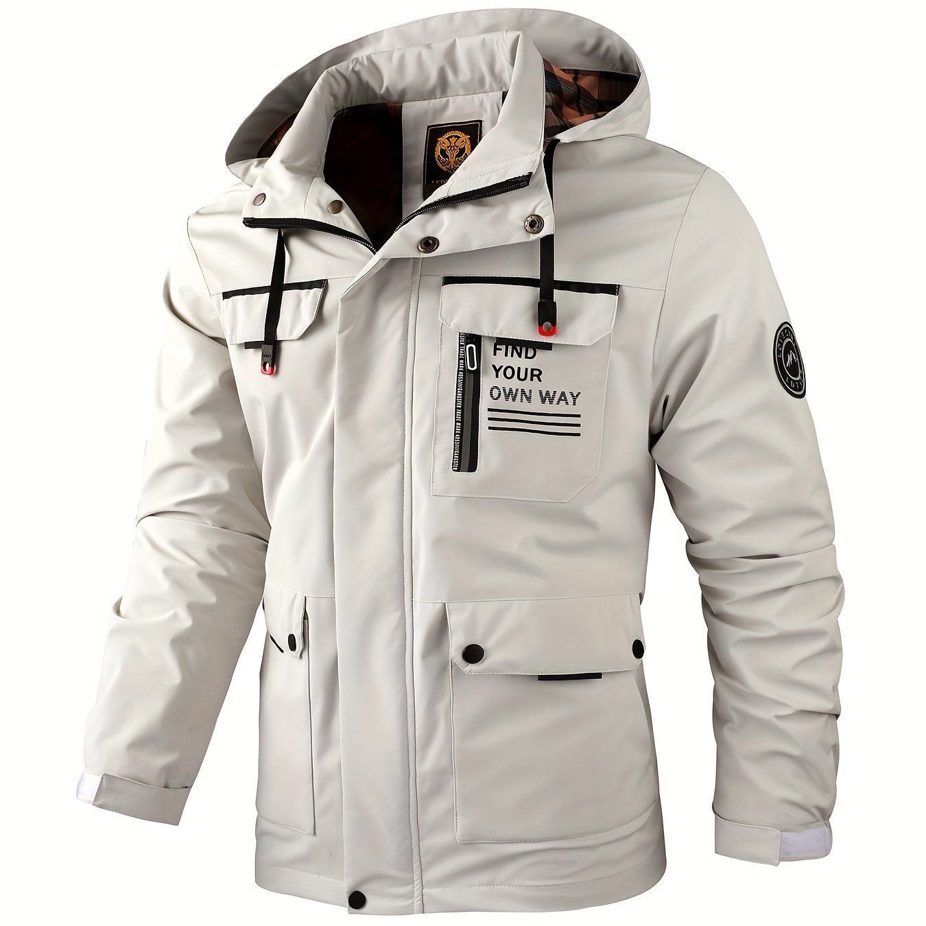 New Men's Fashion Casual Windbreaker Jacket, Spring Outdoor Thin Jacket Good Vibrations