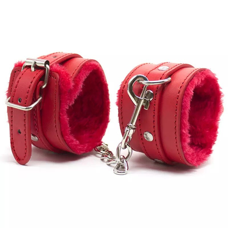 SM Handcuffs Sex Ankle Cuff BDSM Bondage Restraints with Soft Plush for Adult Games.