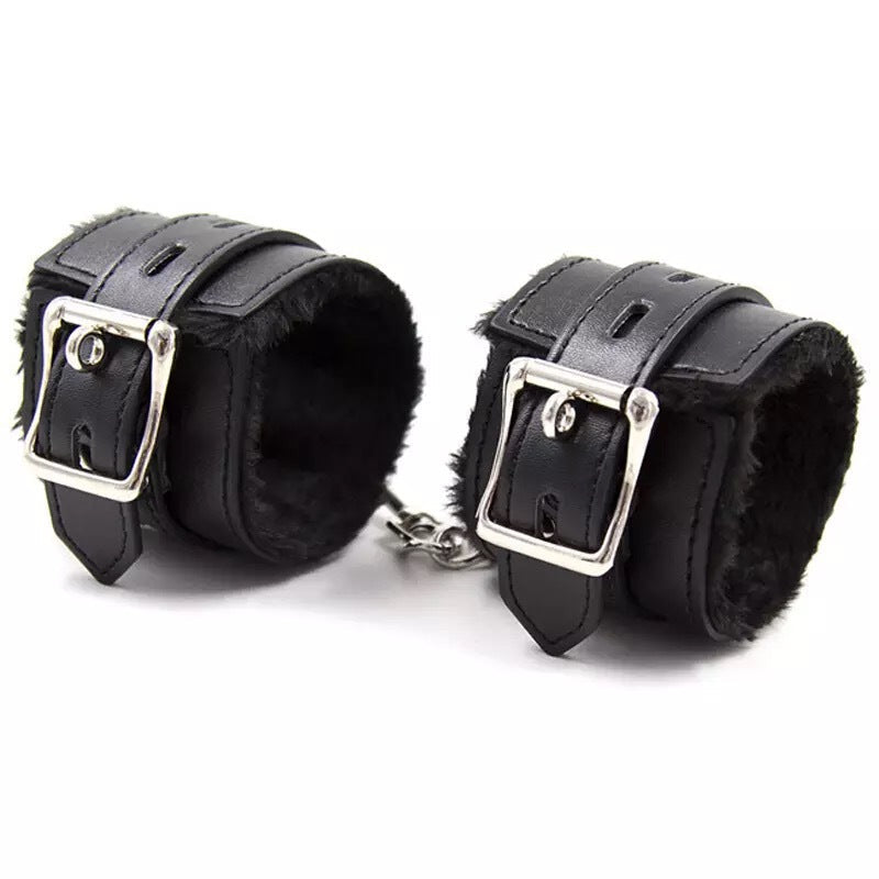 SM Handcuffs, soft plush ankle cuff BDSM bondage restraints for adult games.