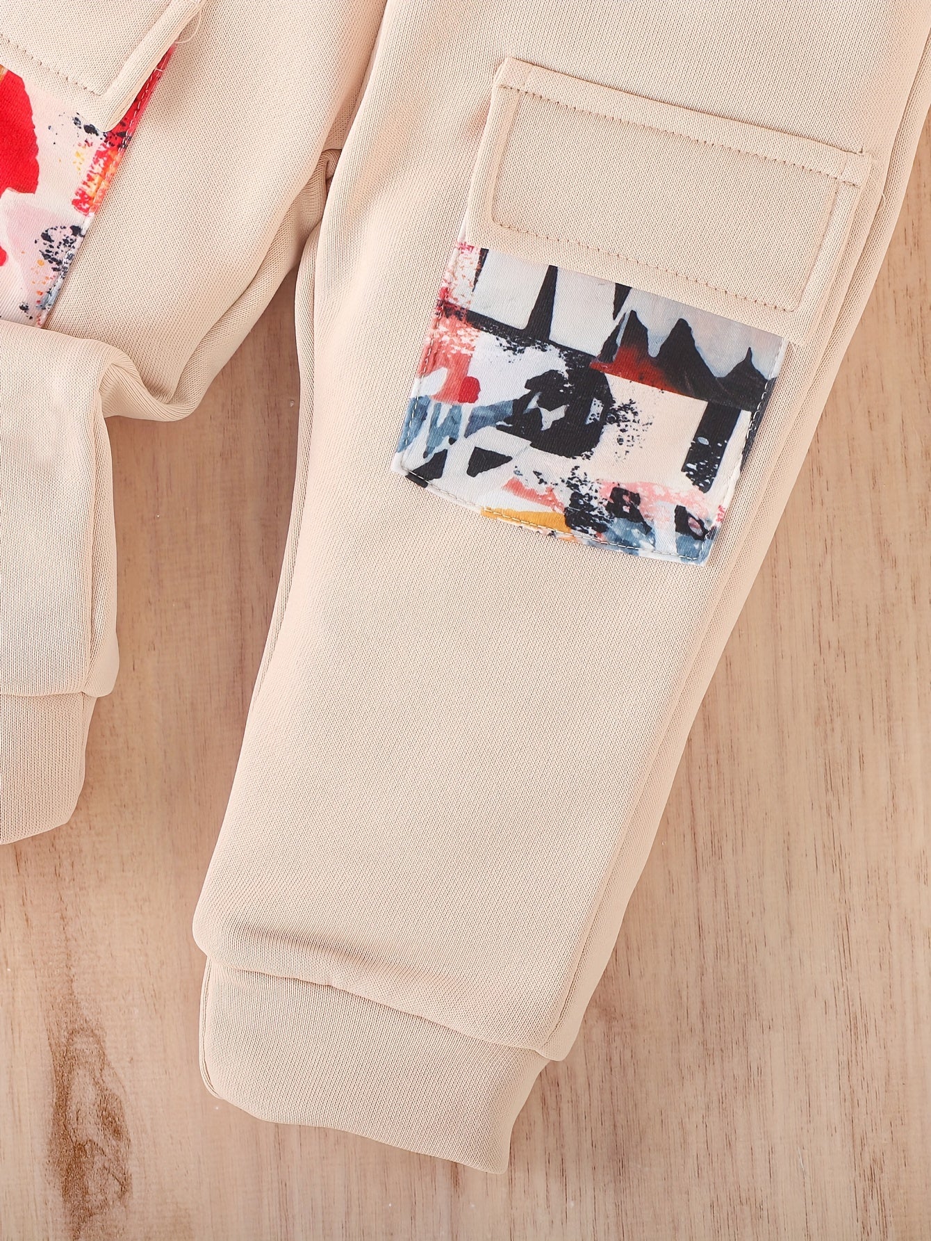 2pcs Toddler & Infant Boy's Colorful Graffiti Pattern Hoodie & Casual Cargo Pants Clothing Set for Outdoor Good Vibrations