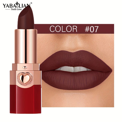 YABAOLIAN Lipstick 12 Colors Lipstick High Pigment Long Lasting Waterprrof Cosmetic Matte Lipstick Good Vibrations