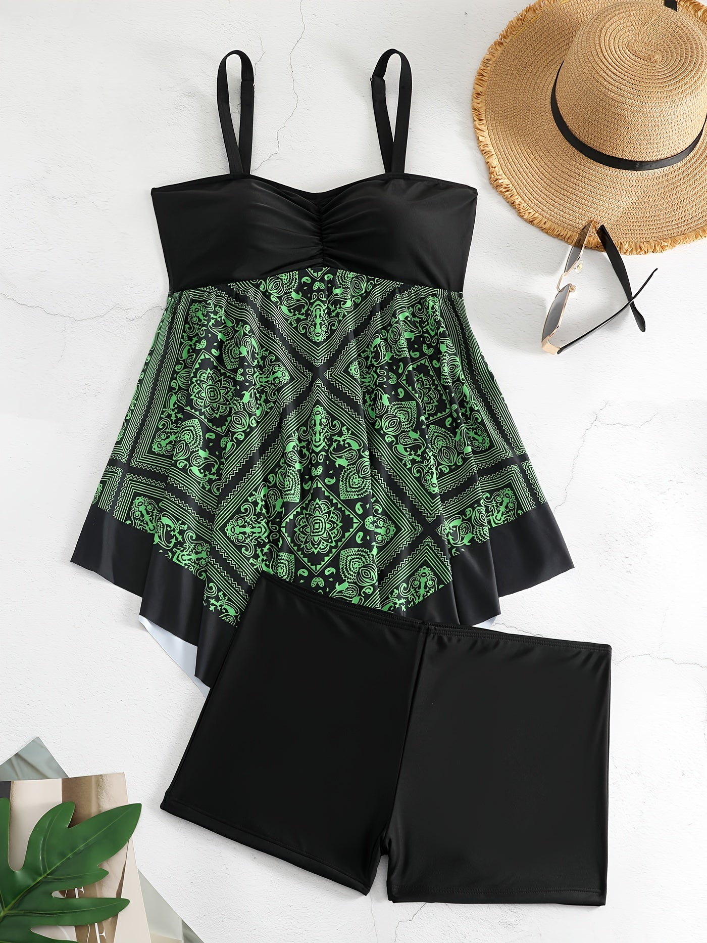 [Sexy Swimsuit] Sexy Plus Size Women's One-Piece Printed Swimsuit | Printed Swimwear Good Vibrations