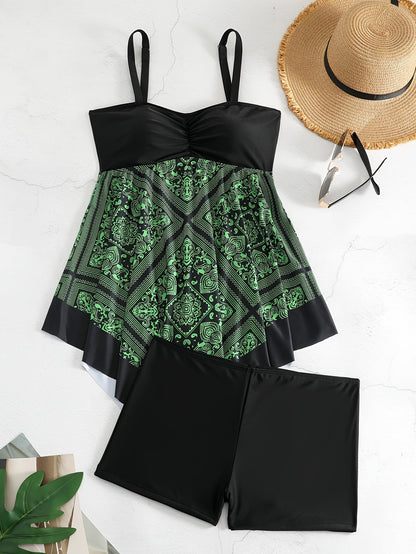 [Sexy Swimsuit] Sexy Plus Size Women's One-Piece Printed Swimsuit | Printed Swimwear Good Vibrations