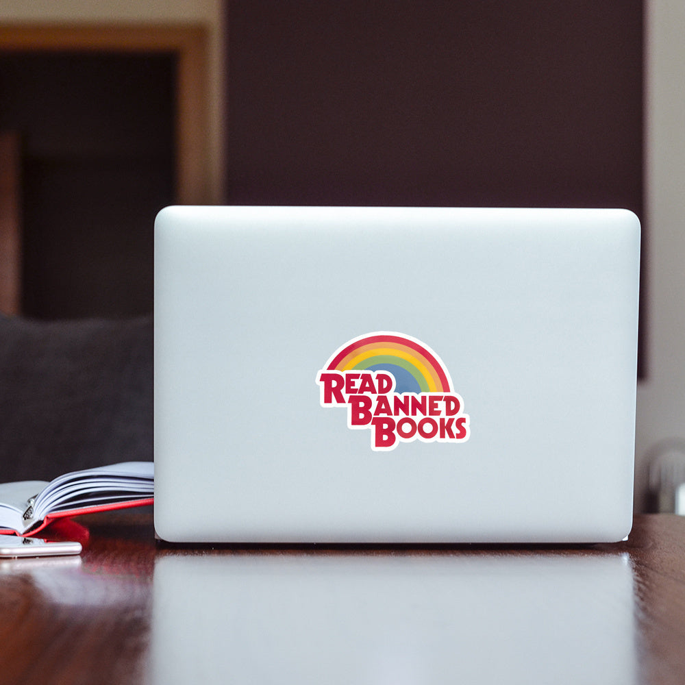 3pcs "Read Banned Books Waterproof Vinyl Sticker Decal for Car, windos, Laptop, Water Bottle, Tool Box - Durable Bumper Sticker for Outdoor Use" Good Vibrations Adult Super Store