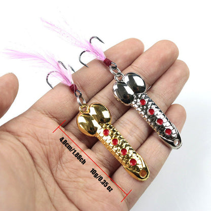 [Hard Metal Fish Lures] 2pcs/5pcs Hard Metal VIB Fish Lures Spoon Lure Artificial Baits with Rayon Cool Fishing Accessory Good Vibrations