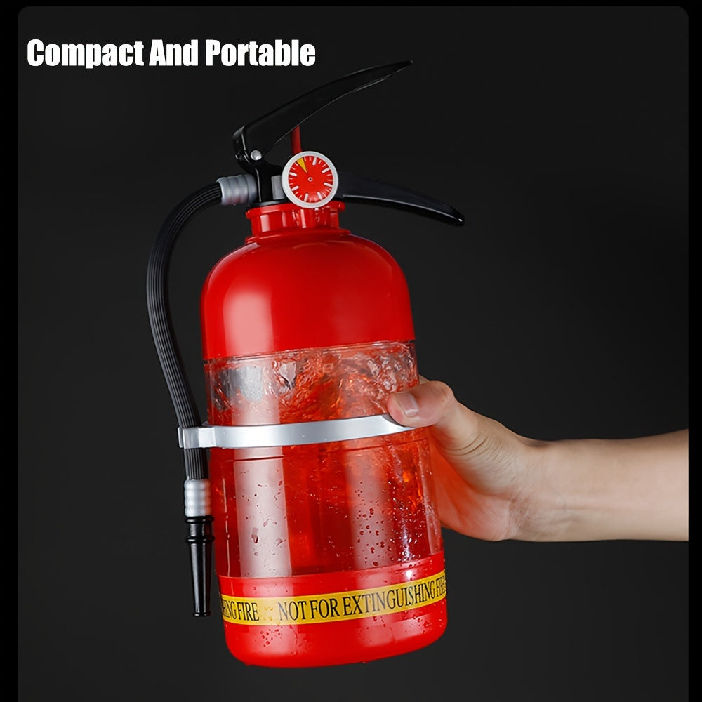 1pc Large Capacity Acrylic Fire Extinguisher Shaped Wine Bottle Drink Bucket - Funny Party KTV Bar Restaurant Wine Accessories - Unique Theme Party Supplies with Novel Design Good Vibrations