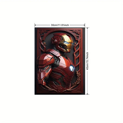 Marvels Iron Man Canvas Wall Art - Vibrant Comic Hero Print - Waterproof & Moisture-Resistant Decor for Bedroom, Living Room, Office, or Bathroom - Ideal Gift, Unframed Good Vibrations
