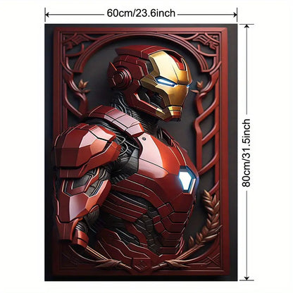 Marvels Iron Man Canvas Wall Art - Vibrant Comic Hero Print - Waterproof & Moisture-Resistant Decor for Bedroom, Living Room, Office, or Bathroom - Ideal Gift, Unframed Good Vibrations