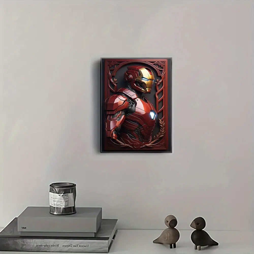 Marvels Iron Man Canvas Wall Art - Vibrant Comic Hero Print - Waterproof & Moisture-Resistant Decor for Bedroom, Living Room, Office, or Bathroom - Ideal Gift, Unframed Good Vibrations