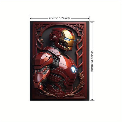 Marvels Iron Man Canvas Wall Art - Vibrant Comic Hero Print - Waterproof & Moisture-Resistant Decor for Bedroom, Living Room, Office, or Bathroom - Ideal Gift, Unframed Good Vibrations
