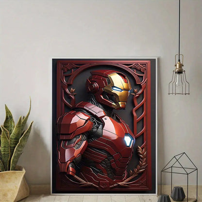 Marvels Iron Man Canvas Wall Art - Vibrant Comic Hero Print - Waterproof & Moisture-Resistant Decor for Bedroom, Living Room, Office, or Bathroom - Ideal Gift, Unframed Good Vibrations
