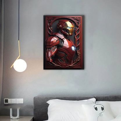 Marvels Iron Man Canvas Wall Art - Vibrant Comic Hero Print - Waterproof & Moisture-Resistant Decor for Bedroom, Living Room, Office, or Bathroom - Ideal Gift, Unframed Good Vibrations