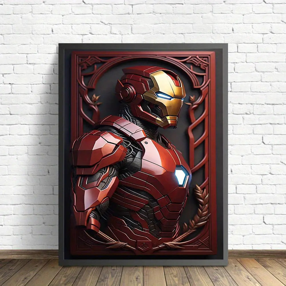 Marvels Iron Man Canvas Wall Art - Vibrant Comic Hero Print - Waterproof & Moisture-Resistant Decor for Bedroom, Living Room, Office, or Bathroom - Ideal Gift, Unframed Good Vibrations