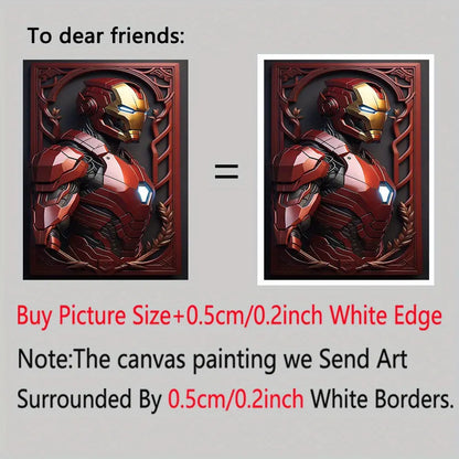 Marvels Iron Man Canvas Wall Art - Vibrant Comic Hero Print - Waterproof & Moisture-Resistant Decor for Bedroom, Living Room, Office, or Bathroom - Ideal Gift, Unframed Good Vibrations