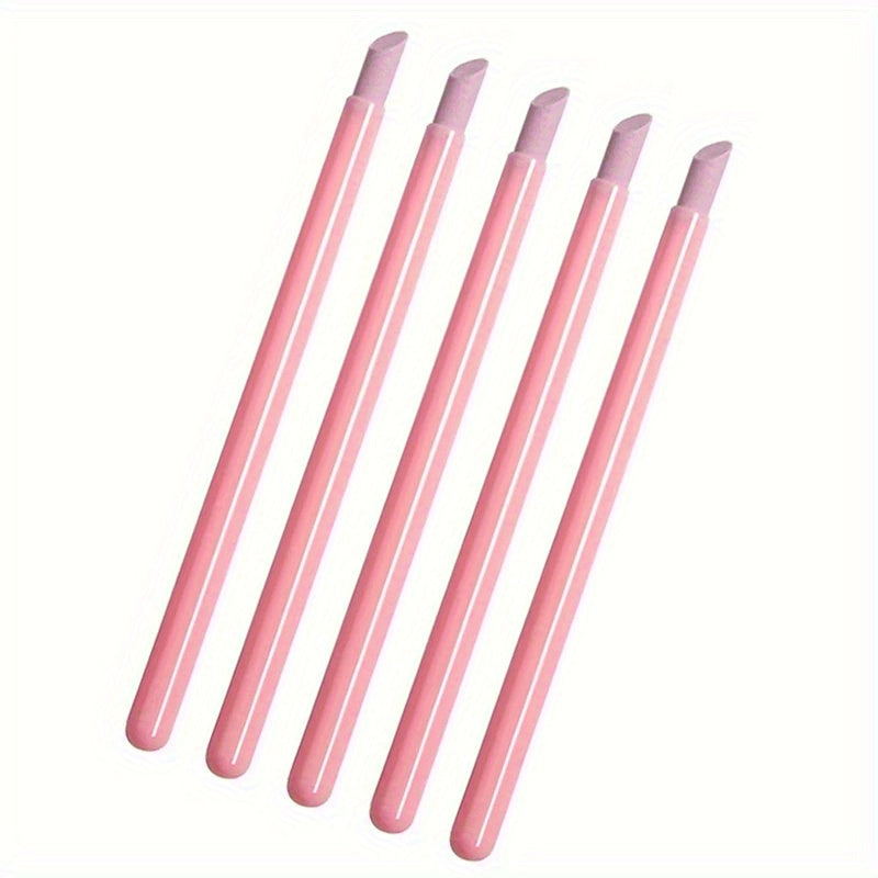 Quartz Nail File & Buffer Sticks – 1/5pcs Manicure Pen Tools for Cuticle & Dead Skin Removal, Unscented UV Gel Polish Nail Art Accessories Good Vibrations