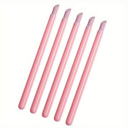Quartz Nail File & Buffer Sticks – 1/5pcs Manicure Pen Tools for Cuticle & Dead Skin Removal, Unscented UV Gel Polish Nail Art Accessories Good Vibrations