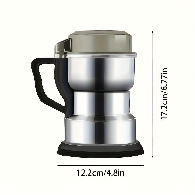 [High Power Electric Grinder] 25000 RPM High Power Electric Grinder - 1pc Stainless Steel Blade Mill for Beans, Nuts, Spices & Coffee, Silvery Finish, Easy to Clean, 110V US Plug (Ideal Holiday Gift), Coffee Grinder | Sleek G Good Vibrations