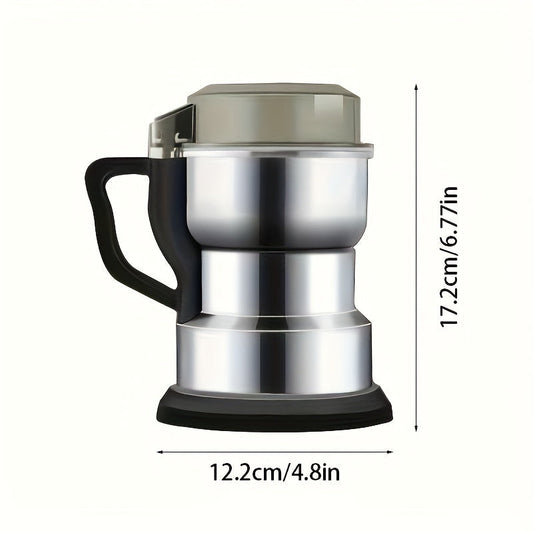 [High Power Electric Grinder] 25000 RPM High Power Electric Grinder - 1pc Stainless Steel Blade Mill for Beans, Nuts, Spices & Coffee, Silvery Finish, Easy to Clean, 110V US Plug (Ideal Holiday Gift), Coffee Grinder | Sleek G Good Vibrations