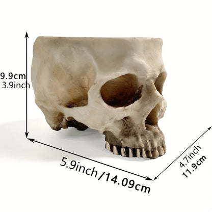 Halloween decoration retro human skull flower pot decoration ashtray Good Vibrations