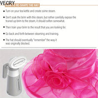 VECRY Women Kentucky Derby Church Dress Hat Bridal Tea Party Wedding Organza Hat Wide Brim Good Vibrations