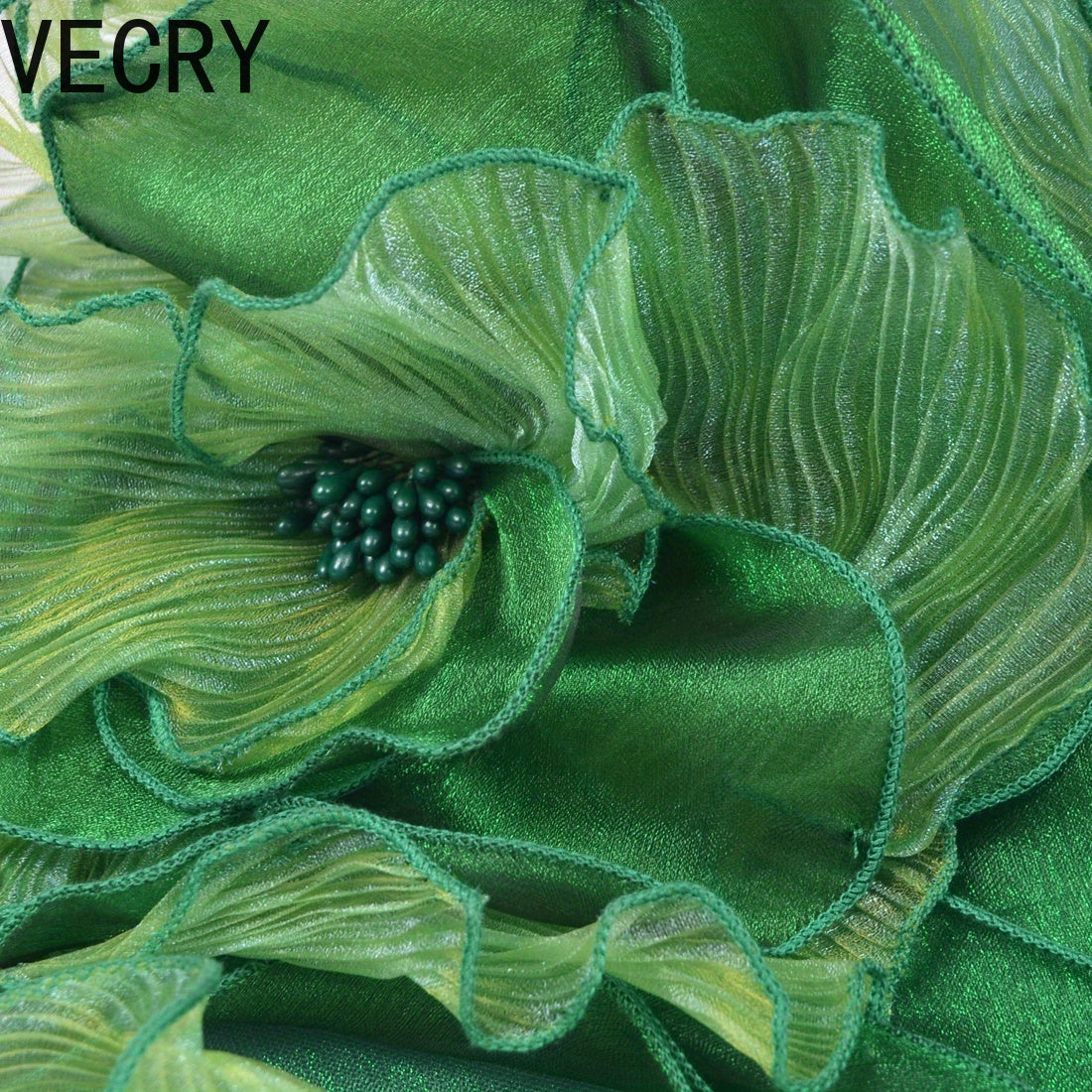 VECRY Kentucky Church Derby Hat - Wide Brim Ladies Flounce Cocktail Tea Party Bridal Wedding Dress Hat Good Vibrations