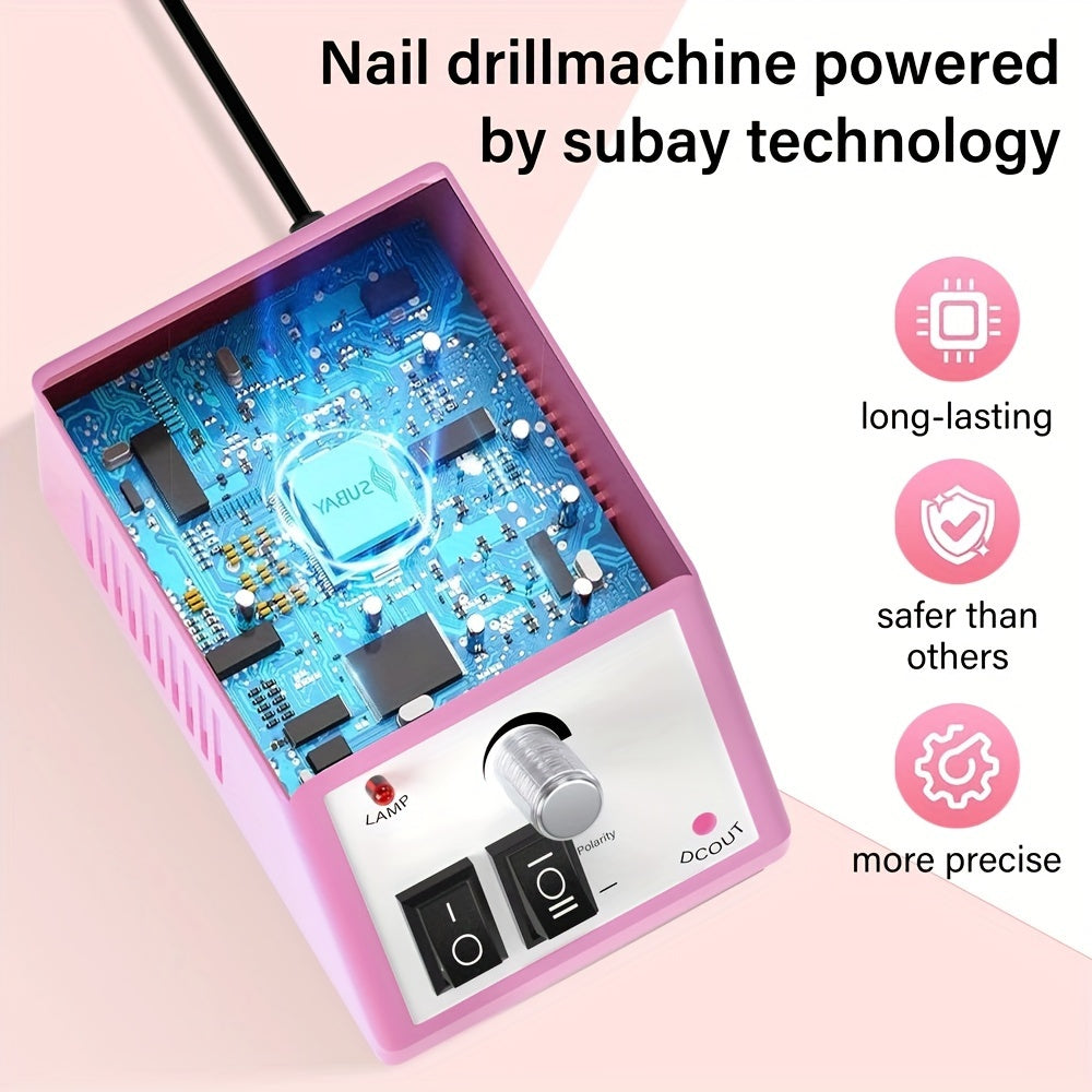 [Fast Arrival] Electric Nail Drill Kit - Professional Manicure Tool for Gel Polish Removal, Low Noise, with Milling Cutters and Drill Bits Set for Home Salon Use - Easy to Use, Portable, and Space-Saving Design Good Vibrations