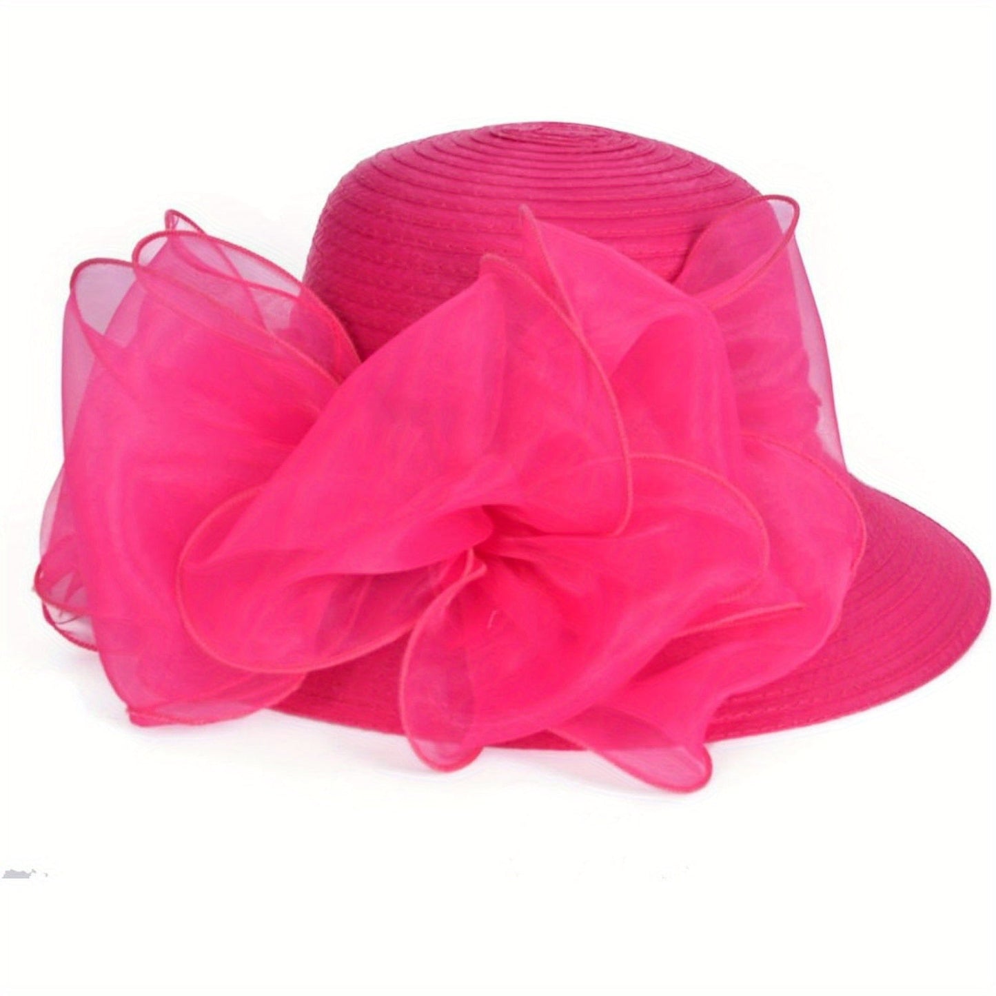 Women Lightweight Breathable Derby Church Dress Cloche Bowler Hats Cocktail Tea Party Wedding Bridal Hat with Bow Knot Good Vibrations