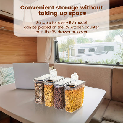 Set of 2/4 Cereal Storage Containers, Made from Bpa-Free Plastic, Designed to Be Airtight for Storing Food. Each Container Holds 2.5 Liters (88 Ounces) And Is Suitable for Cereals, Snacks, And Sugar. This 4pcs Set Includes Ce Good Vibrations