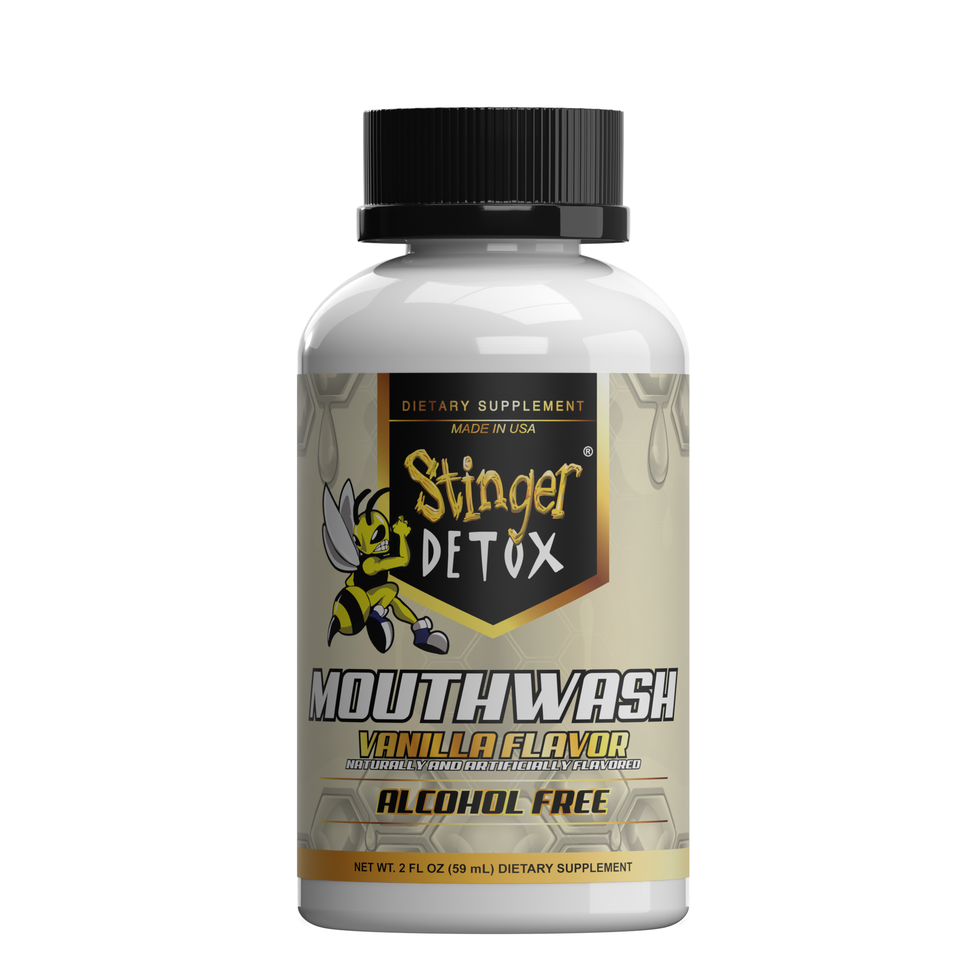 Stinger Detox | Mouthwash Drink - Vanilla Flavor - 2 FL OZ - Alcohol Free Desert Depot