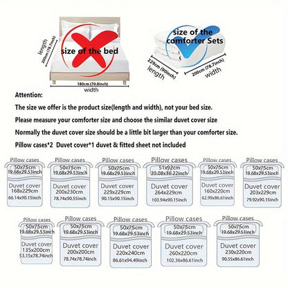 3pcs Black & Grey Crown Lettering Duvet Cover Set (1 Duvet Cover + 2 Pillowcases) - High Definition Printing For Home & Dorm Decor, Comforter Not Included Good Vibrations