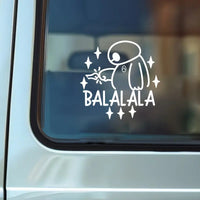 1pc Only Sticker Baymax Ba La La La Laptop Waterproof Removable Decals, Big Hero 6 Baymax Vinyl Sticker for Car Window Bumper Decor, Perfect for Decorating Your Vehicle! Good Vibrations Adult Super Store