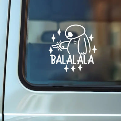 1pc Only Sticker Baymax Ba La La La Laptop Waterproof Removable Decals, Big Hero 6 Baymax Vinyl Sticker for Car Window Bumper Decor, Perfect for Decorating Your Vehicle!