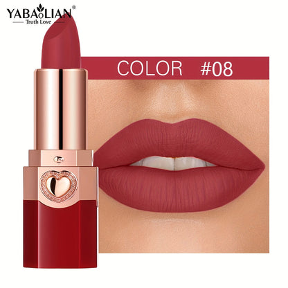 YABAOLIAN Lipstick 12 Colors Lipstick High Pigment Long Lasting Waterprrof Cosmetic Matte Lipstick Good Vibrations