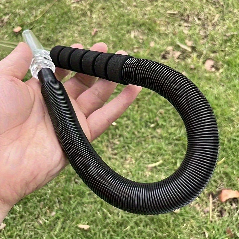 Adjustable Reusable Glass Hookah Tube with Acrylic/ plastic Head - Black Handle and Transparent Tube, Suitable for Hookah Smoking, Parties, Bars - No Power Required, Party Smoking Accessories Good Vibrations