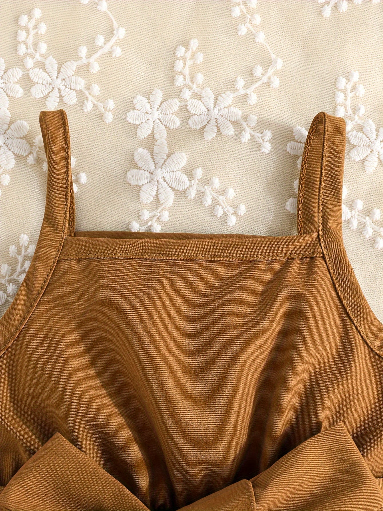 2pcs Baby's Trendy Solid Color Blazer + Belted Sundress, Toddler & Infant Girl's Clothing Set For Spring Fall, Outdoor Cloth Good Vibrations