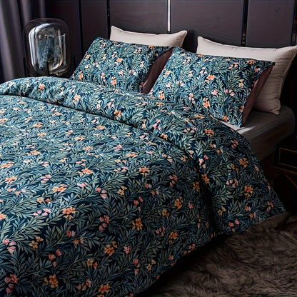 Floral Duvet Cover Set - 3 Piece Set with 2 Pillowcases, 100% Polyester Woven Fabric, Breathable All-Season, Comfortable Soft Sanded Finish, Vibrant Digital Print, Machine Washable, No Comforter or Duvet Insert Included Good Vibrations