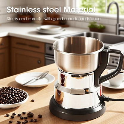 [High Power Electric Grinder] 25000 RPM High Power Electric Grinder - 1pc Stainless Steel Blade Mill for Beans, Nuts, Spices & Coffee, Silvery Finish, Easy to Clean, 110V US Plug (Ideal Holiday Gift), Coffee Grinder | Sleek G Good Vibrations