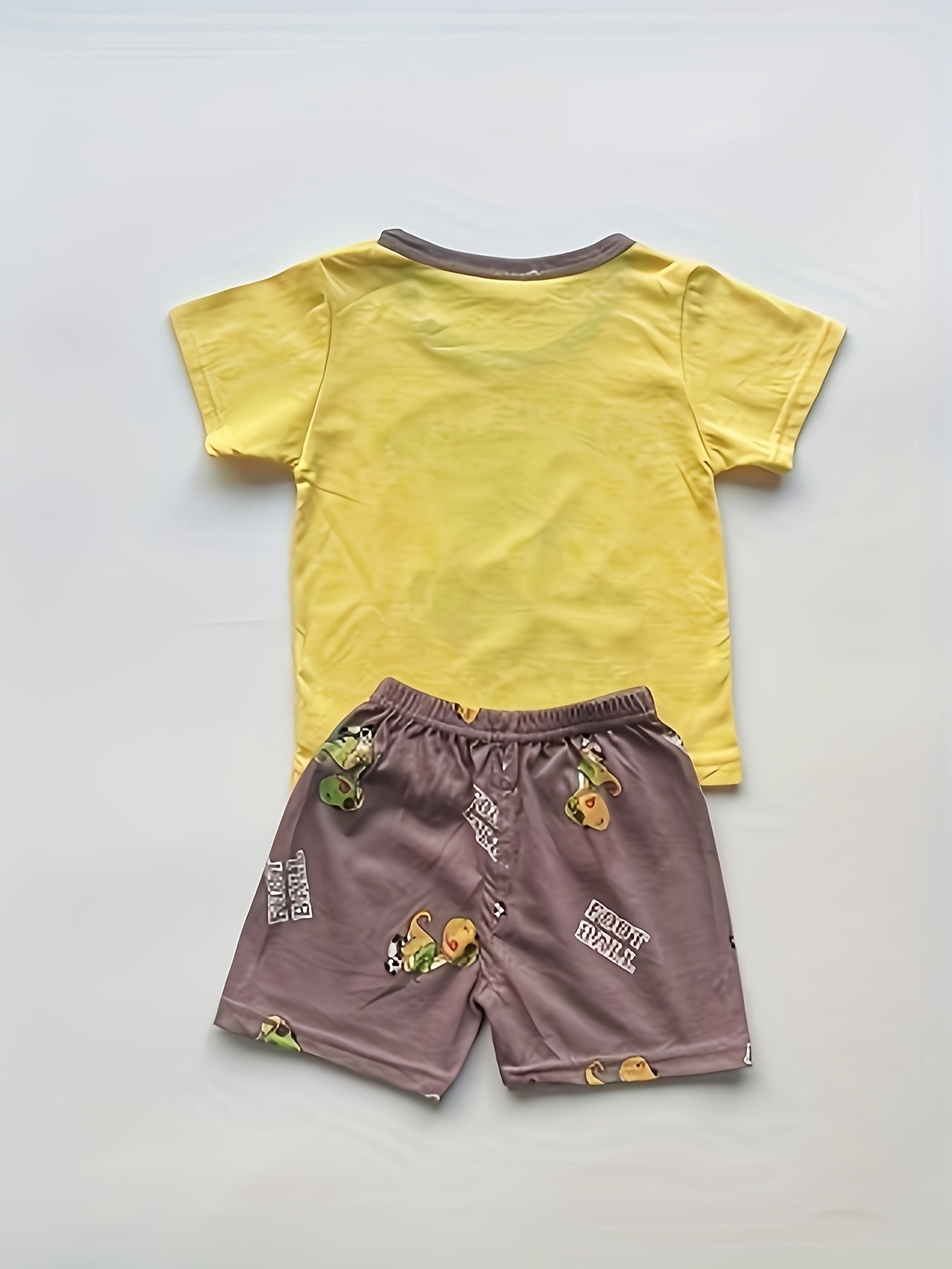 4sets Children's Dinosaur Series Casual Clothing Set For Boys Top Baby Comfortable Short Sleeved Shorts Set Good Vibrations