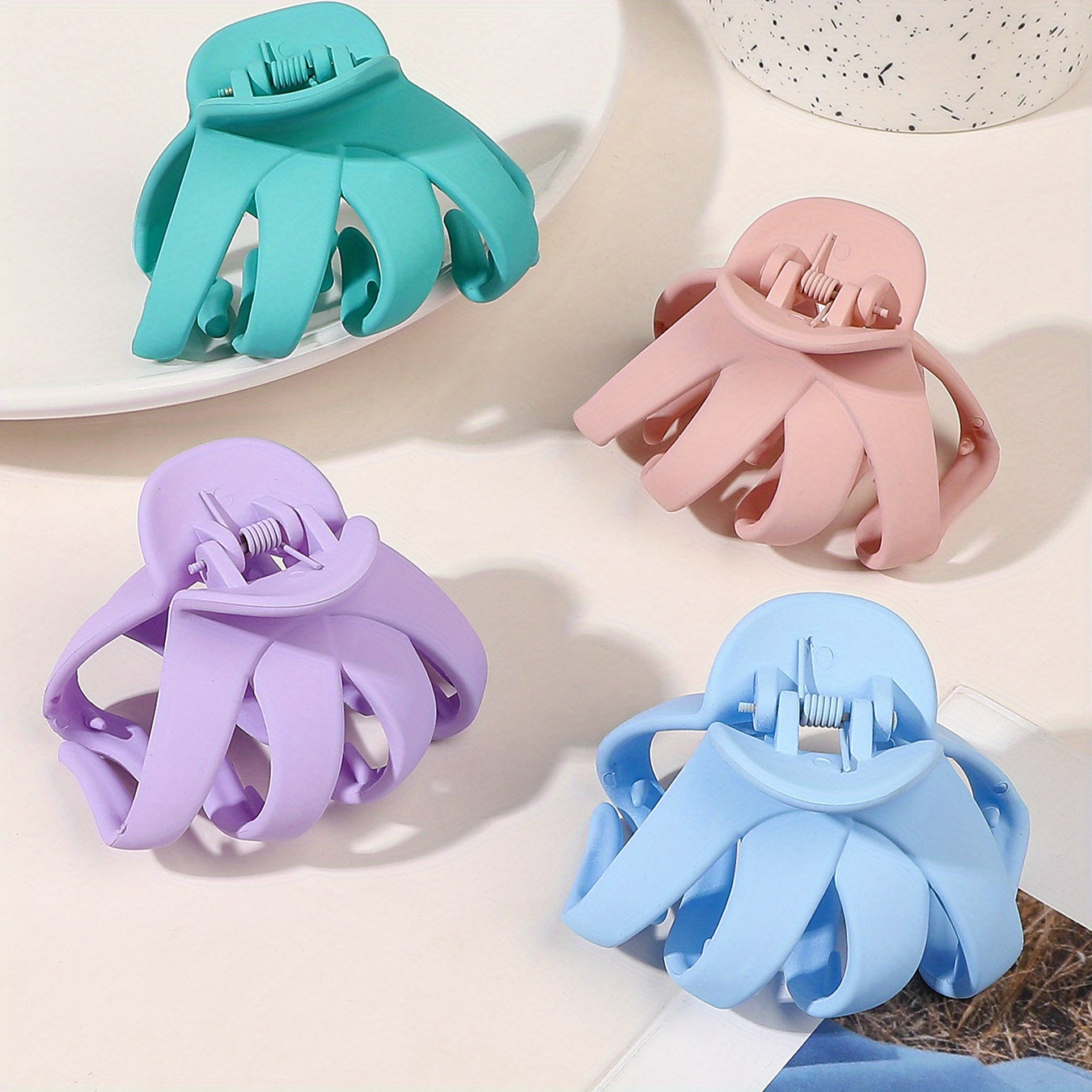 9pcs/4pcs/1pc Frosted Octopus Hair Clip Good Vibrations