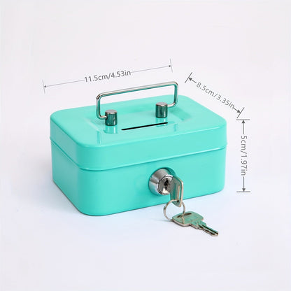 1pc Metal Keylock Storage Box, Money Box, Adult Deposit Box, Coin Deposit Box, Adult Deposit Box, Deposit Box, Cash Register 4.5 * 3.8* 2.3"/11.5 * 9.9 * 5.8cm Good Vibrations Adult Super Store